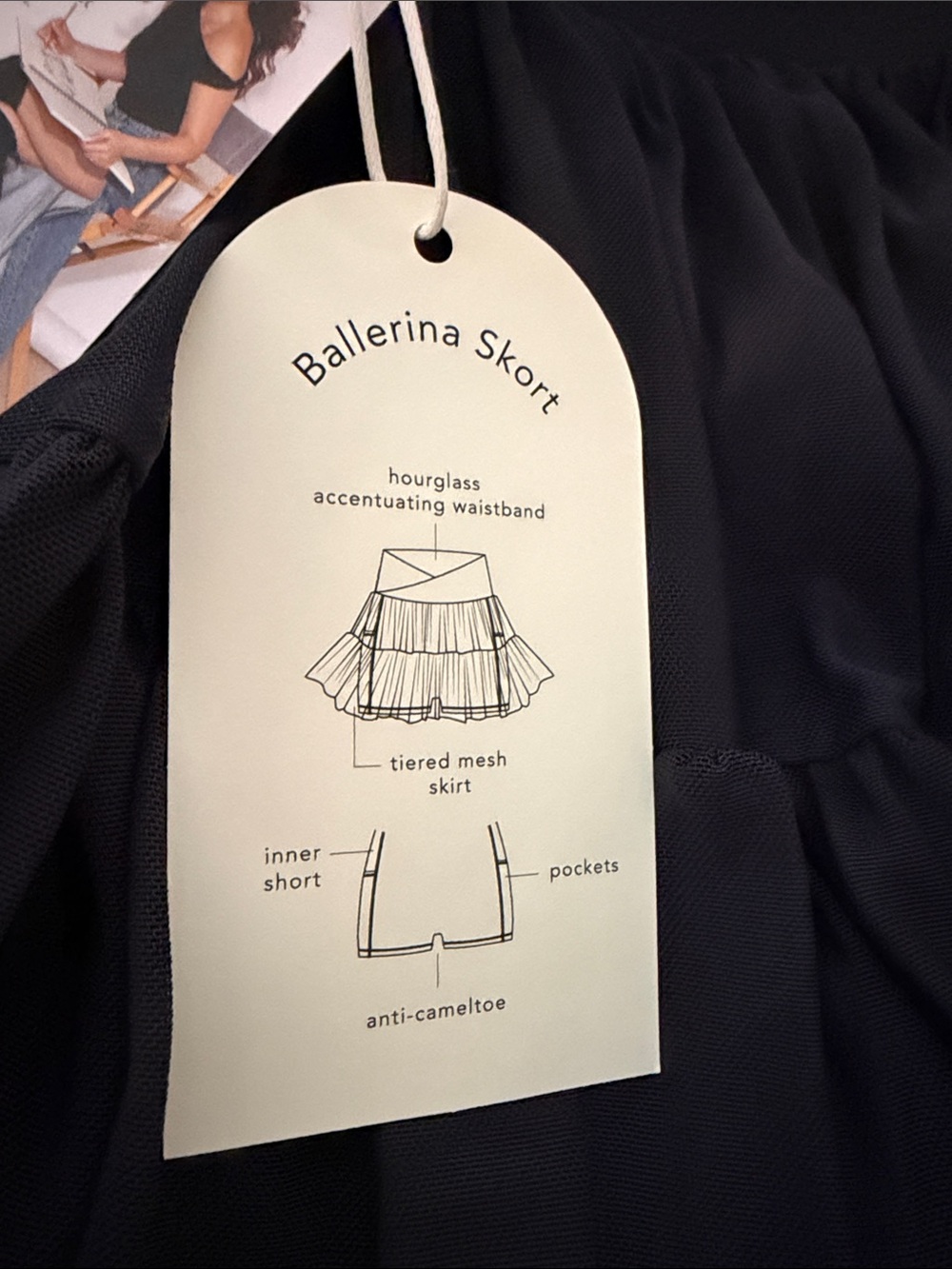 Tiered Black Chiffon Ballerina Skort - Picture 6 of 6
